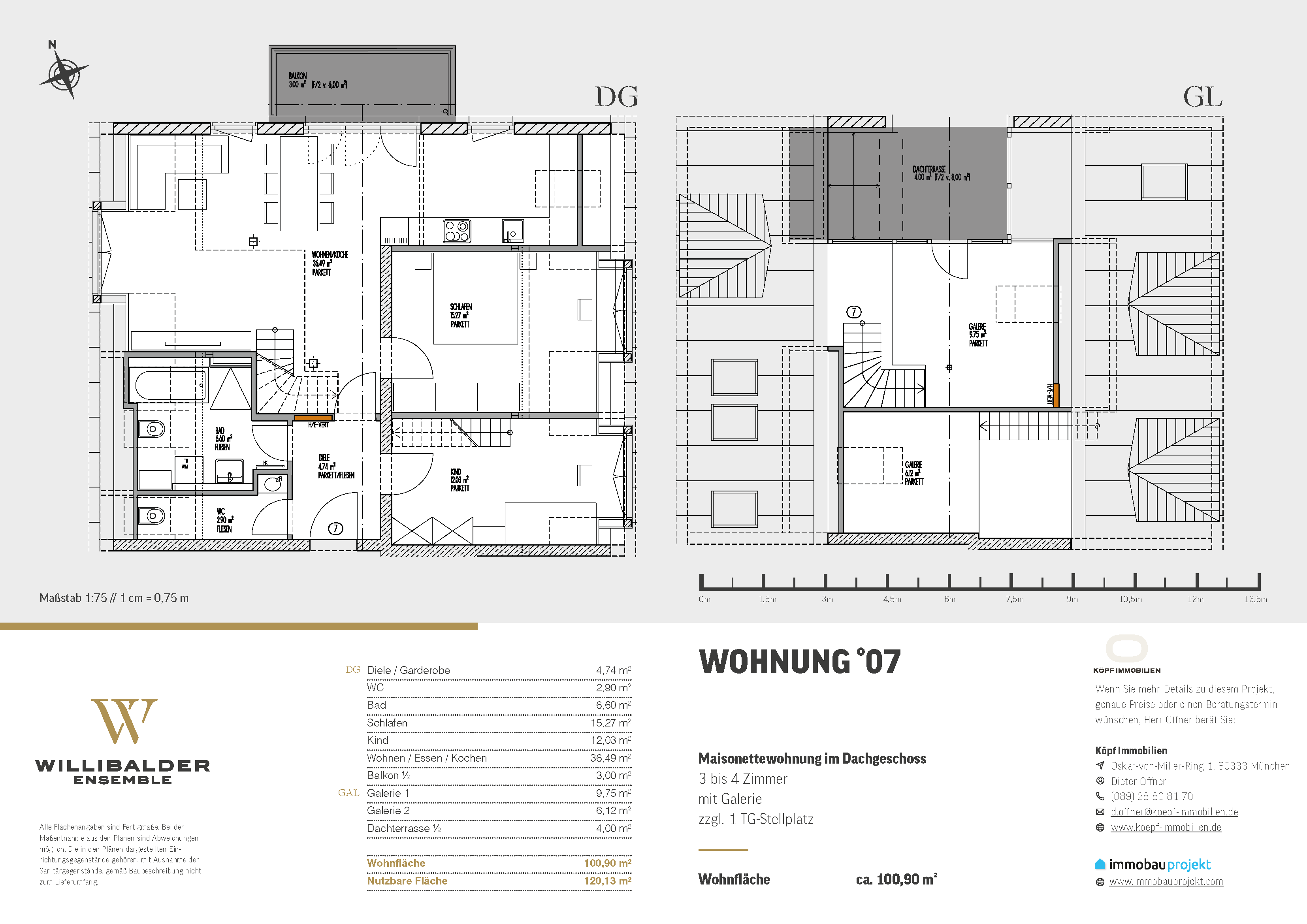 WOHNUNG °07 - Willibalder Ensemble - Willibaldstraße, Kleinhadern, Mehrparteienhaus - Innenansicht - München - Immobau Projekt