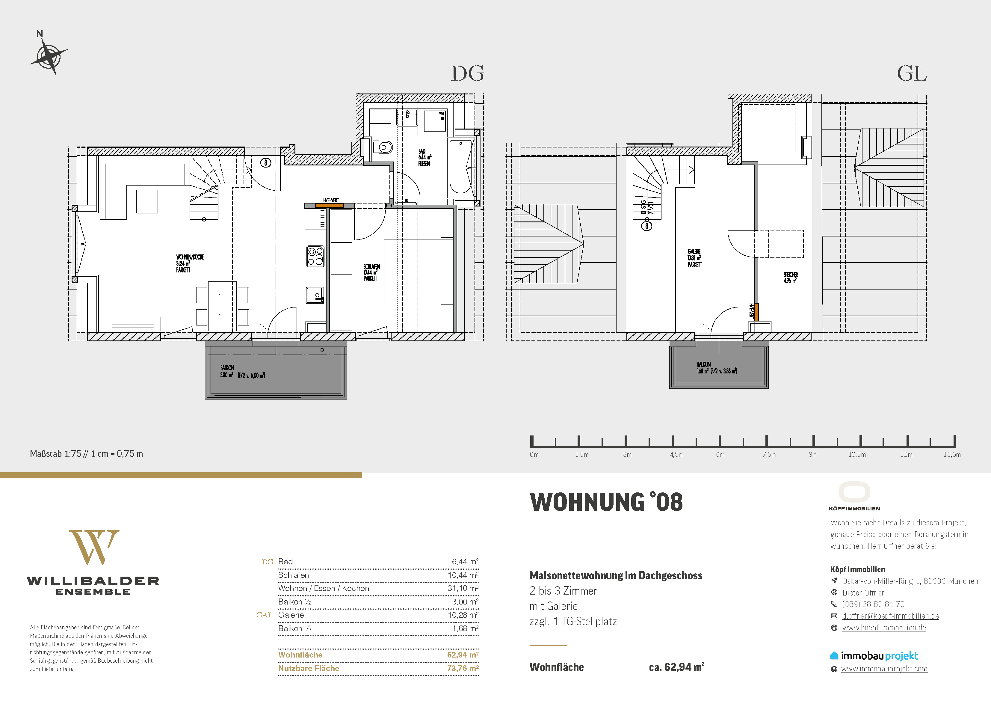 WOHNUNG °08 - Willibalder Ensemble - Willibaldstraße, Kleinhadern, Mehrparteienhaus - Innenansicht - München - Immobau Projekt